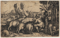 TvB G 4012
<br/>
Verloren zoon als zwijnenhoeder
<br/>
<em>Beham, Hans Sebald (1500 - 1550)</em>